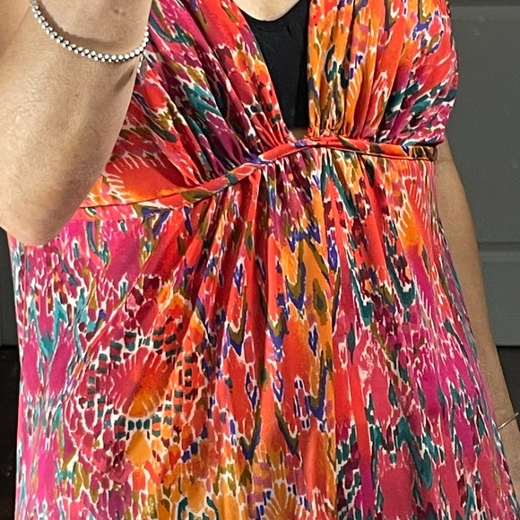 Natori  Pink Abstract Print Maxi Dress - Picture 5 of 10